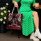 Ngapuhi Aotearoa Meri Kirihimete Tote Bag Maori Kiwi Bird Silver Fern Koru Pattern