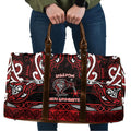 Ngapuhi Aotearoa Meri Kirihimete Travel Bag Maori Kiwi Bird Silver Fern Koru Pattern