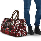 Ngapuhi Aotearoa Meri Kirihimete Travel Bag Maori Kiwi Bird Silver Fern Koru Pattern