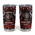 Personalised Ngapuhi Aotearoa Meri Kirihimete Tumbler Cup Maori Kiwi Bird Silver Fern Koru Pattern