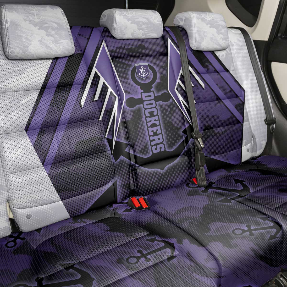 Fremantle Football Back Car Seat Cover Dockers Anchor Sporty Style