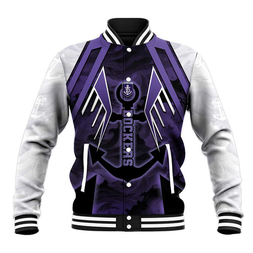 Custom Fremantle Football Baseball Jacket Dockers Anchor Sporty Style
