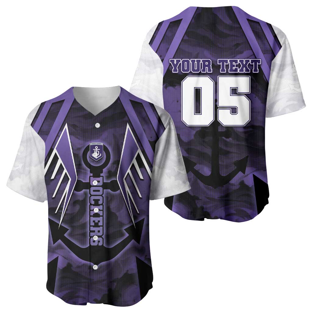 Custom Fremantle Football Baseball Jersey Dockers Anchor Sporty Style