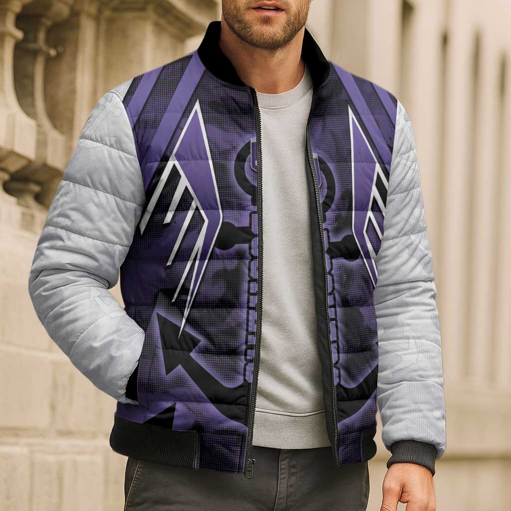 Custom Fremantle Football Bomber Puffer Jacket Dockers Anchor Sporty Style