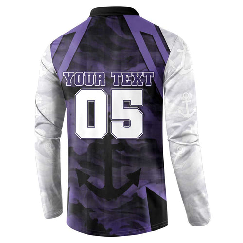 Custom Fremantle Football Button Sweatshirt Dockers Anchor Sporty Style