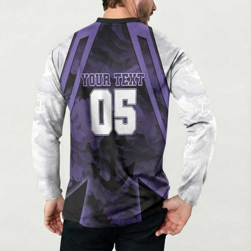 Custom Fremantle Football Button Sweatshirt Dockers Anchor Sporty Style