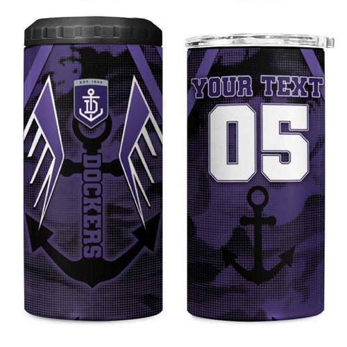 Custom Fremantle Football 4 in 1 Can Cooler Tumbler Dockers Anchor Sporty Style