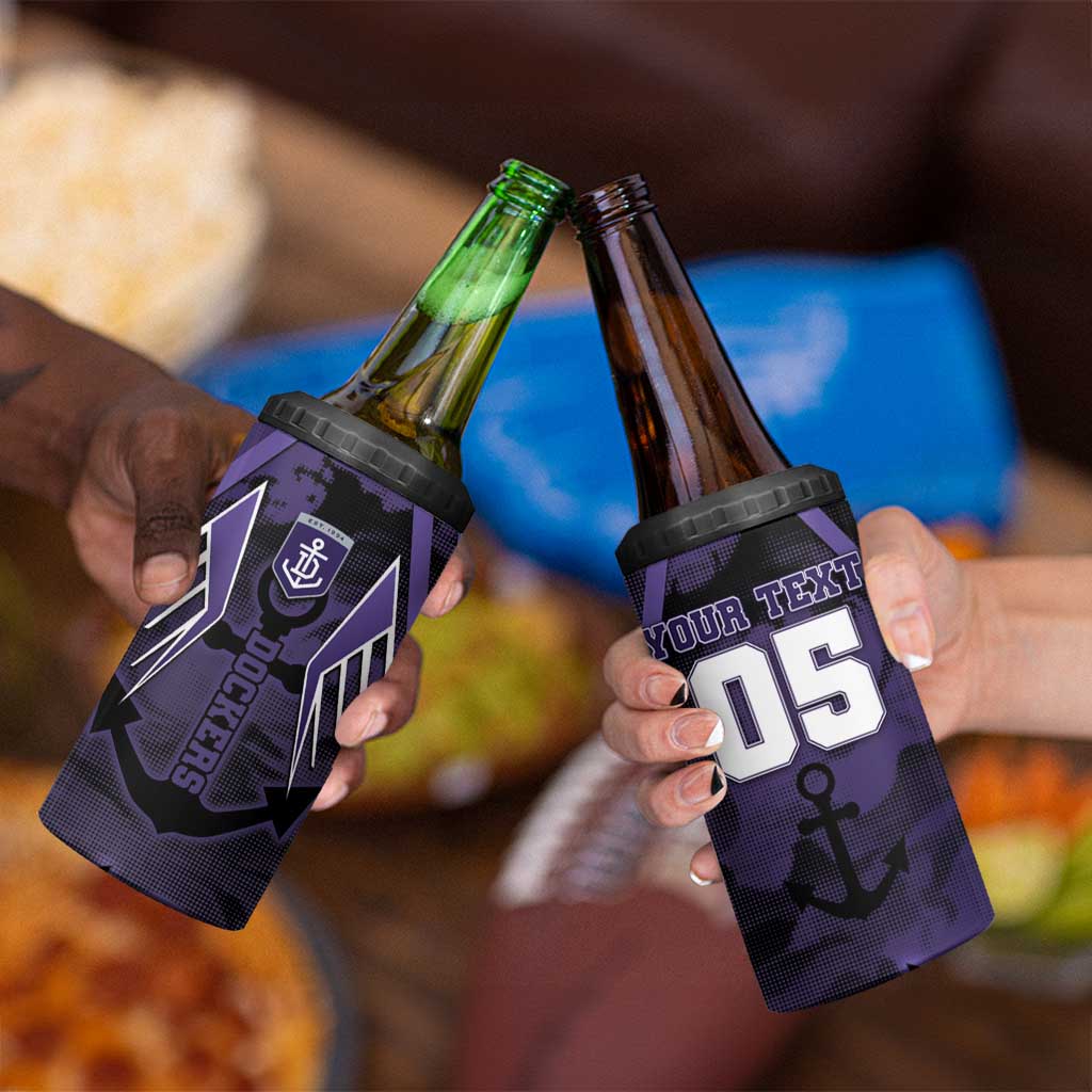 Custom Fremantle Football 4 in 1 Can Cooler Tumbler Dockers Anchor Sporty Style