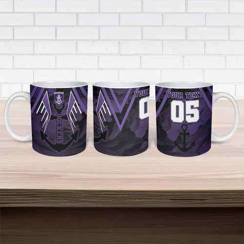 Custom Fremantle Football Ceramic Mug Dockers Anchor Sporty Style