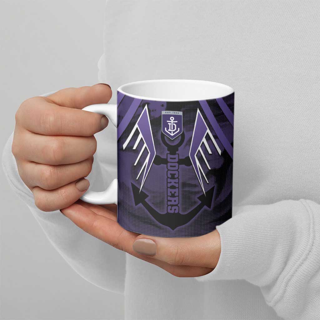 Custom Fremantle Football Ceramic Mug Dockers Anchor Sporty Style
