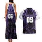 Custom Fremantle Football Couples Matching Tank Maxi Dress and Hawaiian Shirt Dockers Anchor Sporty Style