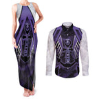 Custom Fremantle Football Couples Matching Tank Maxi Dress and Long Sleeve Button Shirt Dockers Anchor Sporty Style