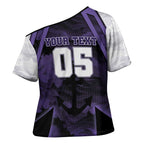 Custom Fremantle Football Cross Shoulder Shirt Dockers Anchor Sporty Style