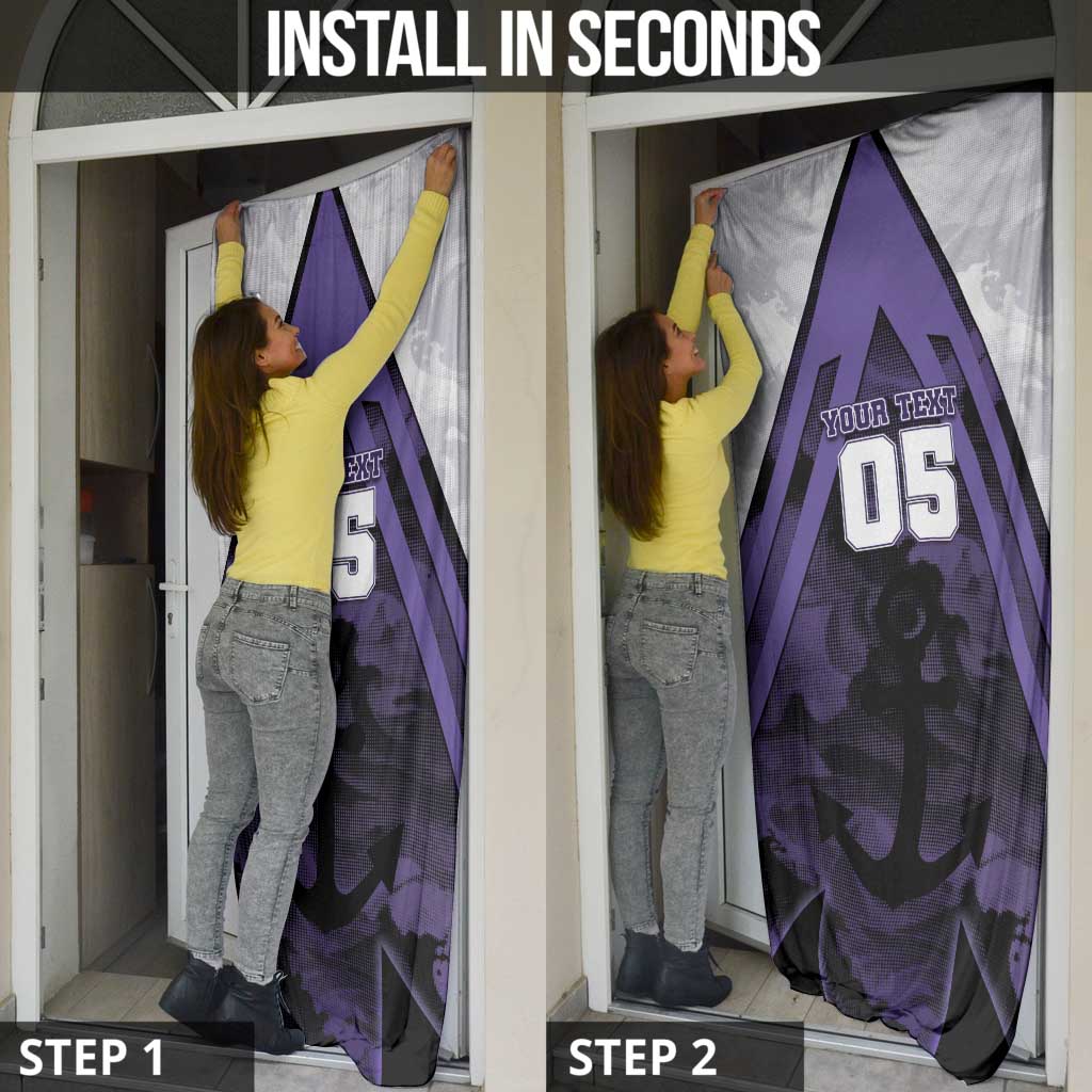 Custom Fremantle Football Door Cover Dockers Anchor Sporty Style