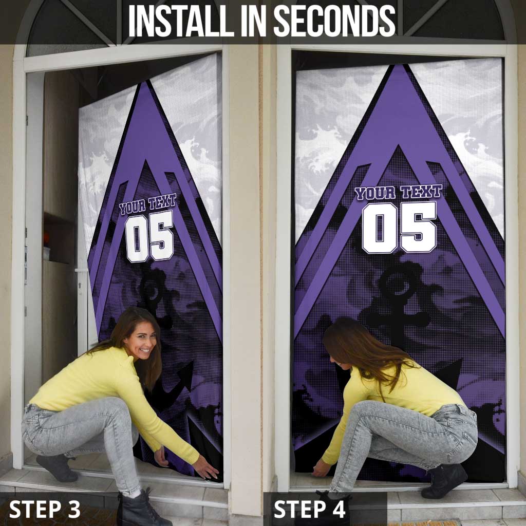 Custom Fremantle Football Door Cover Dockers Anchor Sporty Style