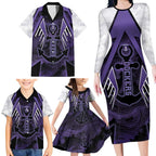 Custom Fremantle Football Family Matching Long Sleeve Bodycon Dress and Hawaiian Shirt Dockers Anchor Sporty Style