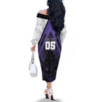 Custom Fremantle Football Family Matching Off The Shoulder Long Sleeve Dress and Hawaiian Shirt Dockers Anchor Sporty Style