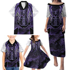Custom Fremantle Football Family Matching Puletasi and Hawaiian Shirt Dockers Anchor Sporty Style