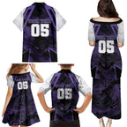 Custom Fremantle Football Family Matching Puletasi and Hawaiian Shirt Dockers Anchor Sporty Style