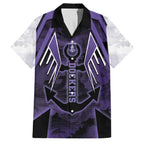 Custom Fremantle Football Family Matching Puletasi and Hawaiian Shirt Dockers Anchor Sporty Style
