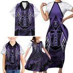 Custom Fremantle Football Family Matching Short Sleeve Bodycon Dress and Hawaiian Shirt Dockers Anchor Sporty Style