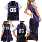 Custom Fremantle Football Family Matching Short Sleeve Bodycon Dress and Hawaiian Shirt Dockers Anchor Sporty Style
