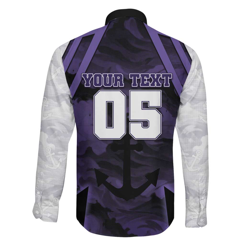 Custom Fremantle Football Family Matching Short Sleeve Bodycon Dress and Hawaiian Shirt Dockers Anchor Sporty Style