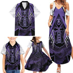 Custom Fremantle Football Family Matching Summer Maxi Dress and Hawaiian Shirt Dockers Anchor Sporty Style
