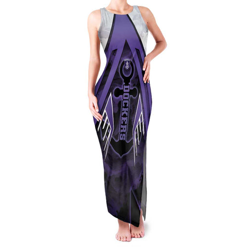 Custom Fremantle Football Family Matching Tank Maxi Dress and Hawaiian Shirt Dockers Anchor Sporty Style