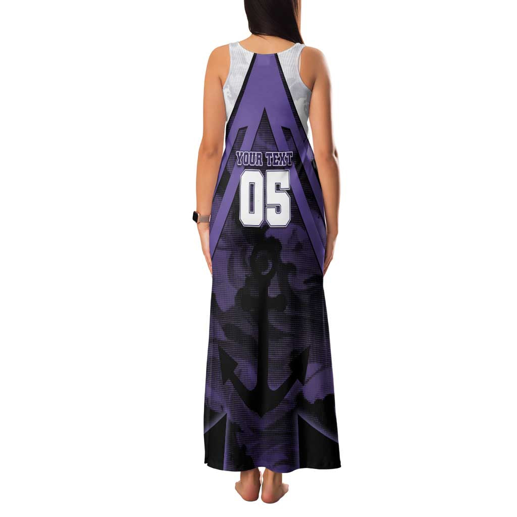 Custom Fremantle Football Family Matching Tank Maxi Dress and Hawaiian Shirt Dockers Anchor Sporty Style