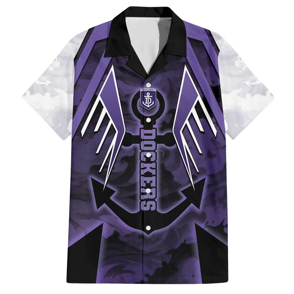 Custom Fremantle Football Hawaiian Shirt Dockers Anchor Sporty Style