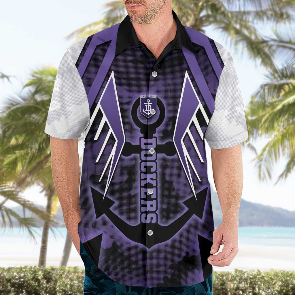 Custom Fremantle Football Hawaiian Shirt Dockers Anchor Sporty Style