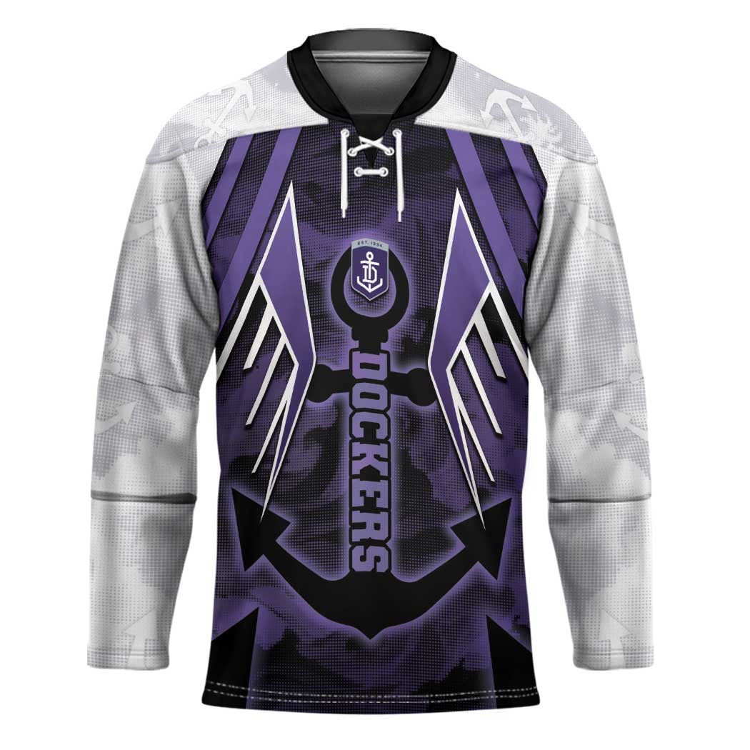 Custom Fremantle Football Hockey Jersey Dockers Anchor Sporty Style