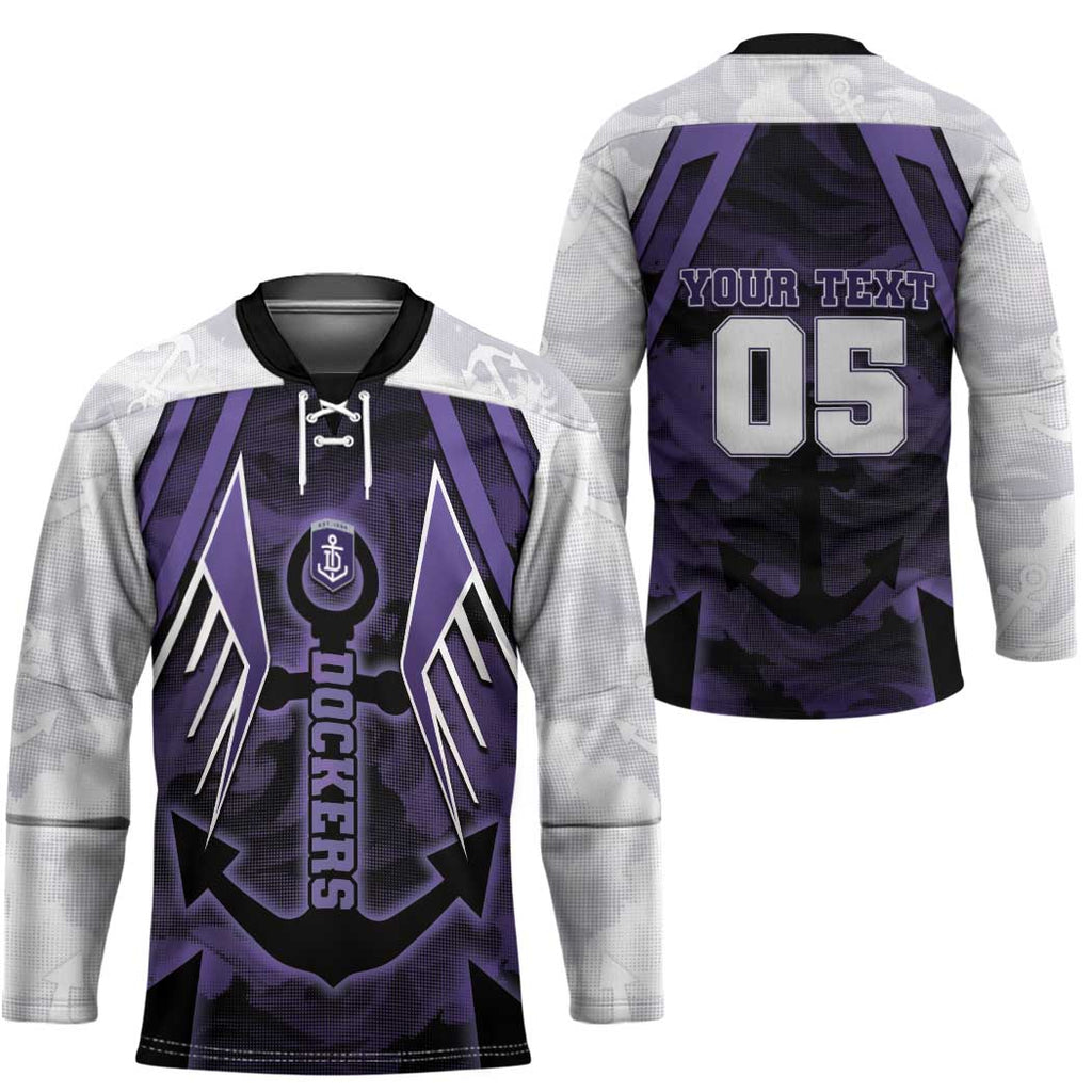 Custom Fremantle Football Hockey Jersey Dockers Anchor Sporty Style