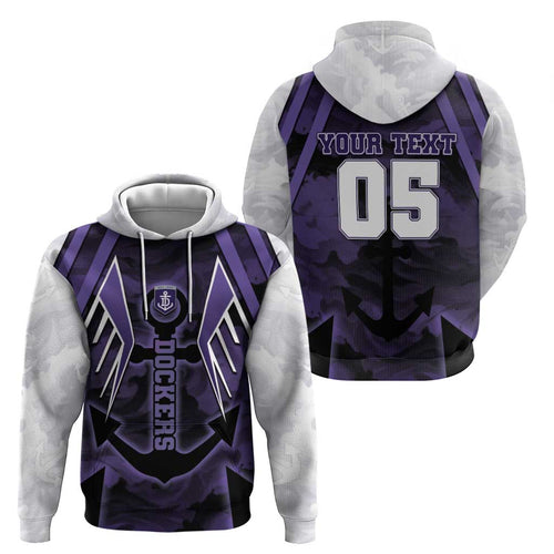 Custom Fremantle Football Hoodie Dockers Anchor Sporty Style