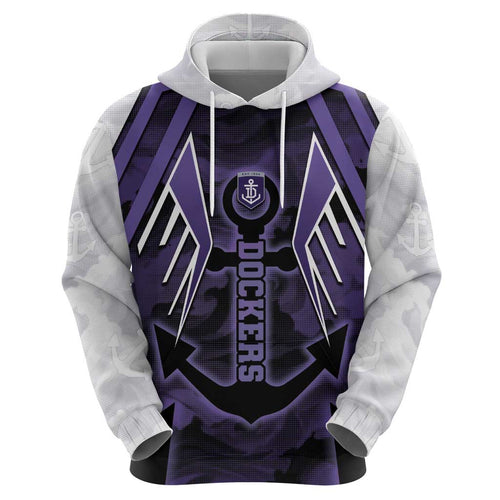 Custom Fremantle Football Hoodie Dockers Anchor Sporty Style