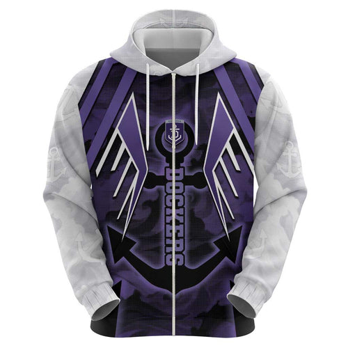 Custom Fremantle Football Hoodie Dockers Anchor Sporty Style