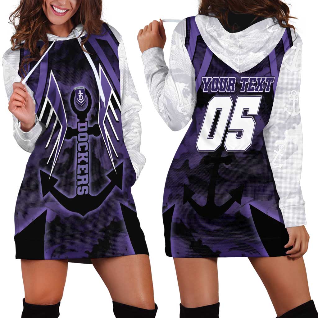 Custom Fremantle Football Hoodie Dress Dockers Anchor Sporty Style