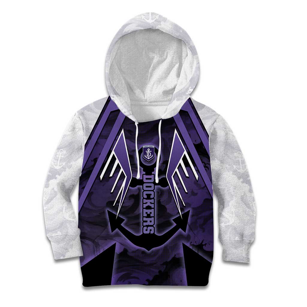 Custom Fremantle Football Kid Hoodie Dockers Anchor Sporty Style