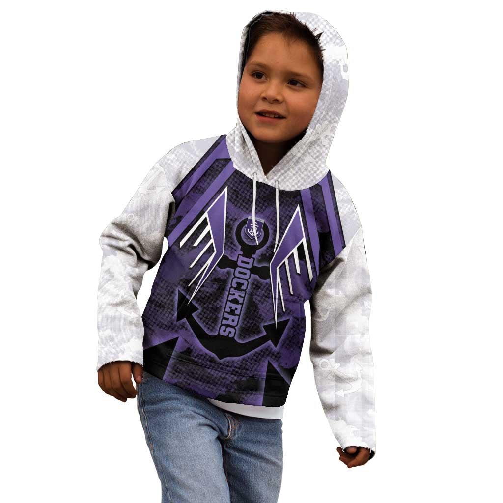 Custom Fremantle Football Kid Hoodie Dockers Anchor Sporty Style