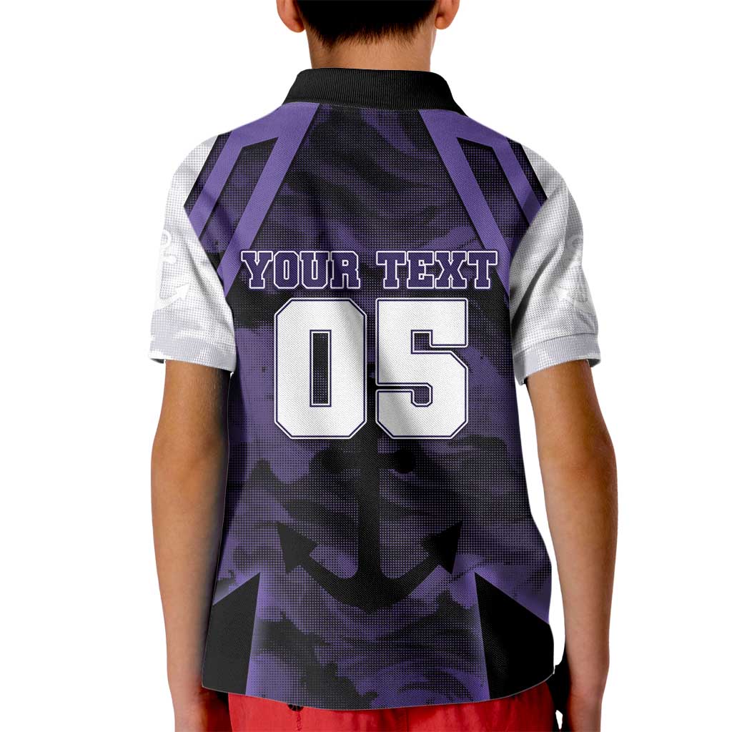 Custom Fremantle Football Kid Polo Shirt Dockers Anchor Sporty Style