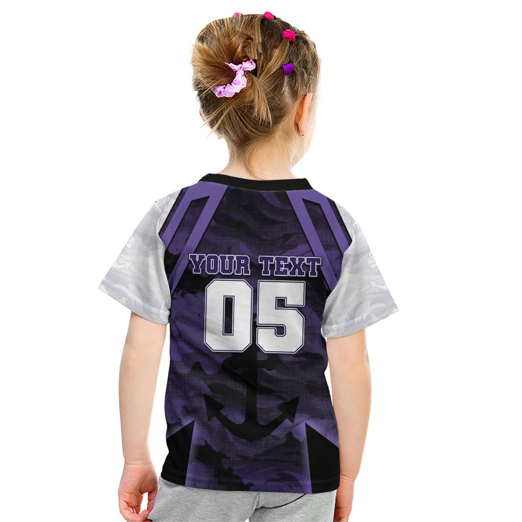 Custom Fremantle Football Kid T Shirt Dockers Anchor Sporty Style