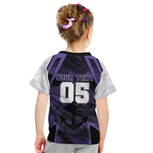 Custom Fremantle Football Kid T Shirt Dockers Anchor Sporty Style