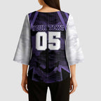 Custom Fremantle Football Kimono Sleeve Blouse Dockers Anchor Sporty Style
