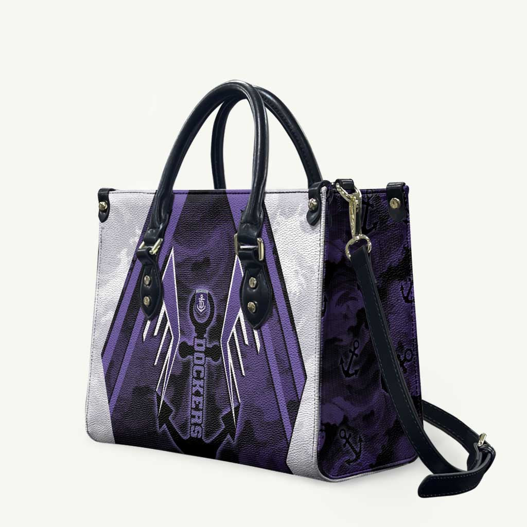 Fremantle Football Leather Bag Dockers Anchor Sporty Style