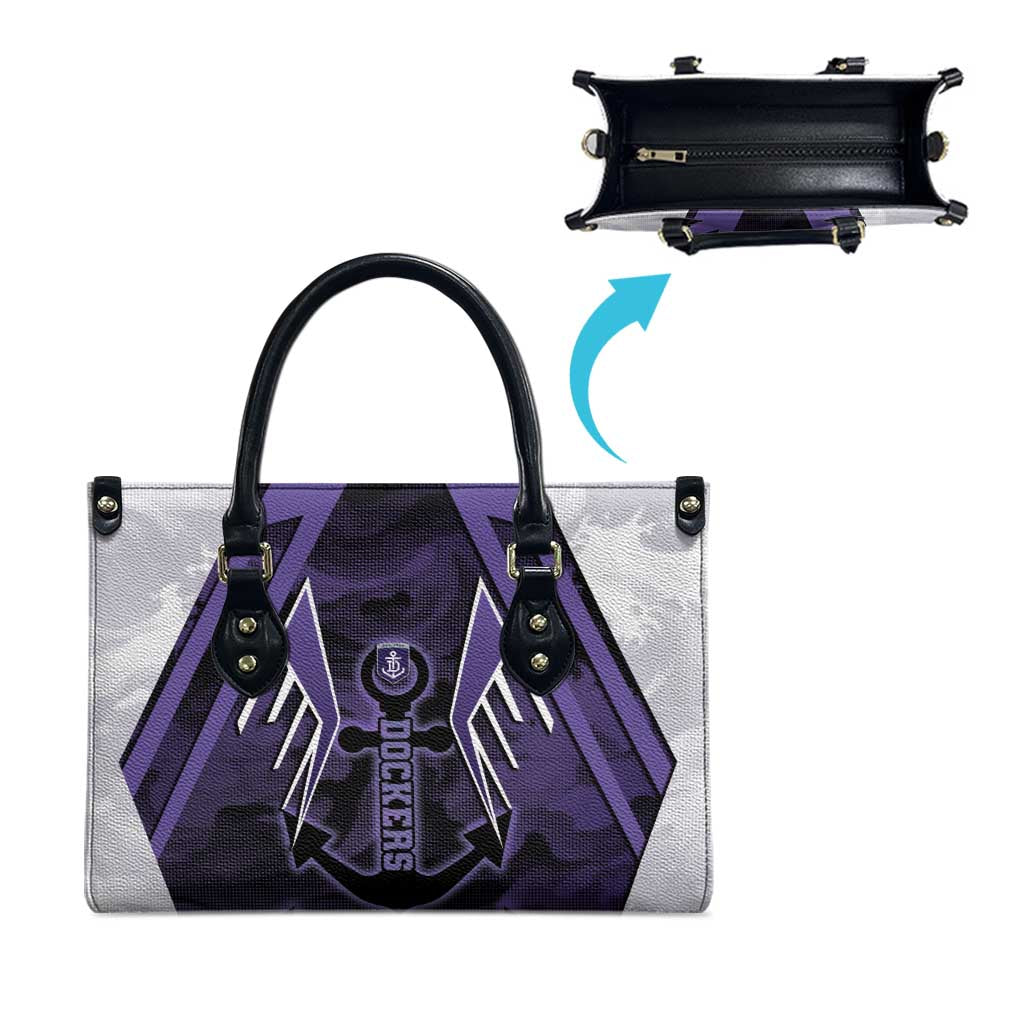 Fremantle Football Leather Bag Dockers Anchor Sporty Style