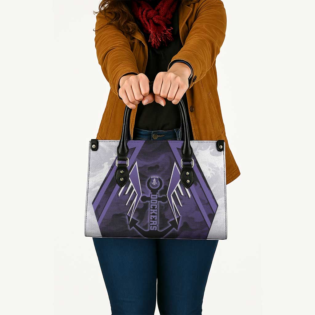 Fremantle Football Leather Bag Dockers Anchor Sporty Style