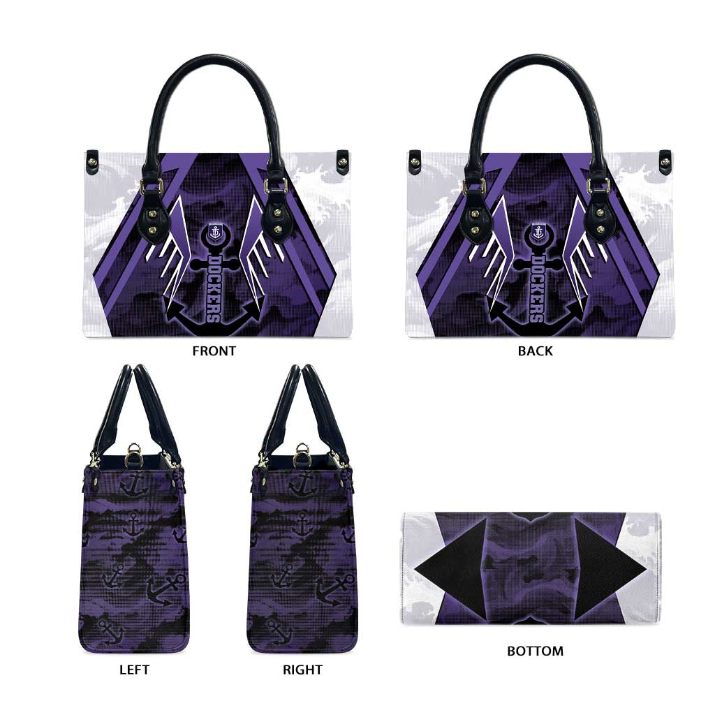 Fremantle Football Leather Bag Dockers Anchor Sporty Style