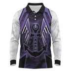 Custom Fremantle Football Long Sleeve Polo Shirt Dockers Anchor Sporty Style