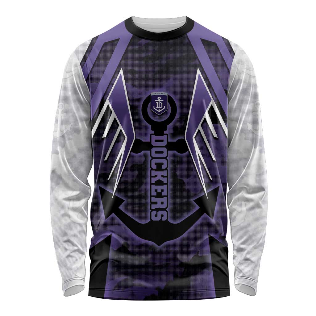 Custom Fremantle Football Long Sleeve Shirt Dockers Anchor Sporty Style